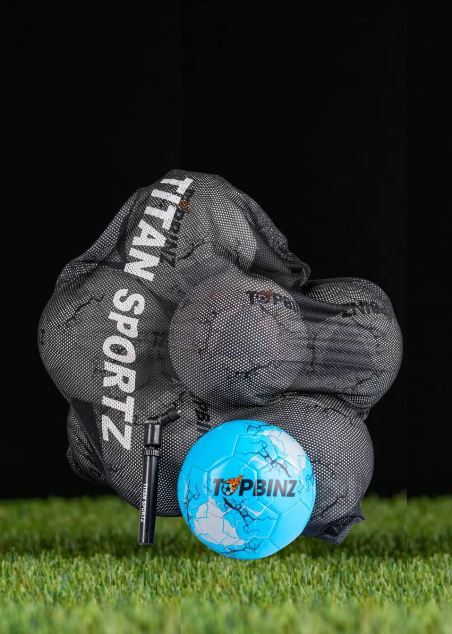10 Top Binz Footballs - with Free Ball Carry Bag + Pump