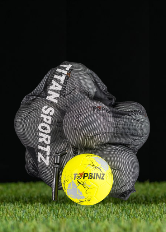 50 Top Binz Footballs - with Free Ball Carry Bag + Pump for each 10 Balls