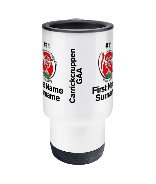 Personalised Carrickcruppen GAA Travel Coffee Mug