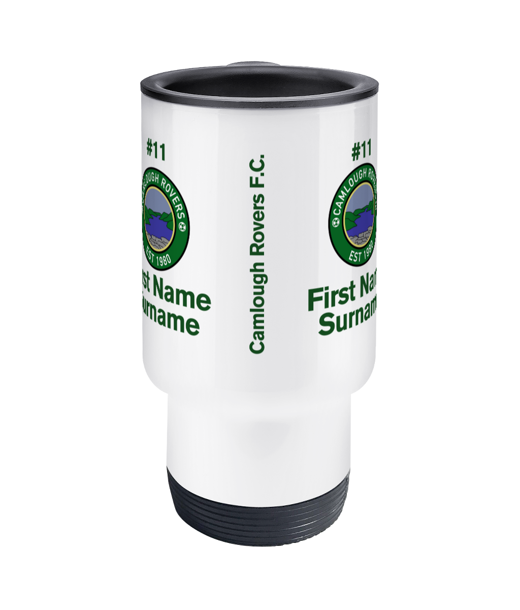 Personalised Camlough Rovers F.C. Travel Coffee Mug