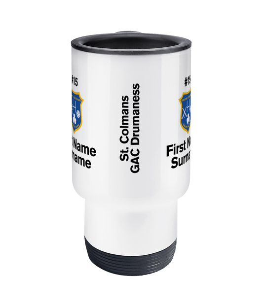 Personalised St. Colmans GAC Drumaness Travel Coffee Mug