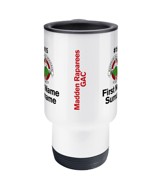 Personalised Madden Raparees GAC Travel Coffee Mug