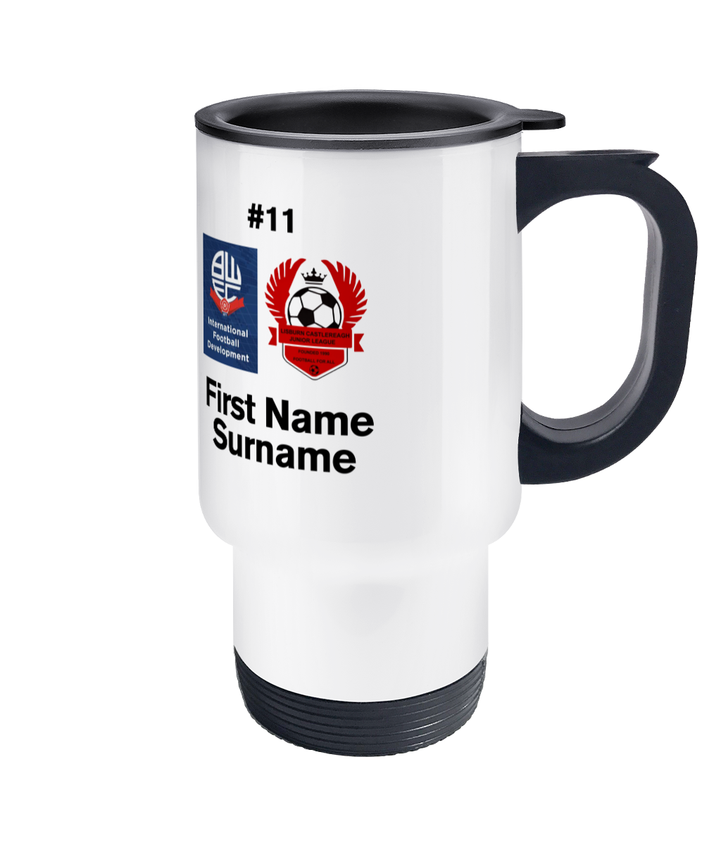 Personalised Lisburn & Bolton RTC Travel Coffee Mug