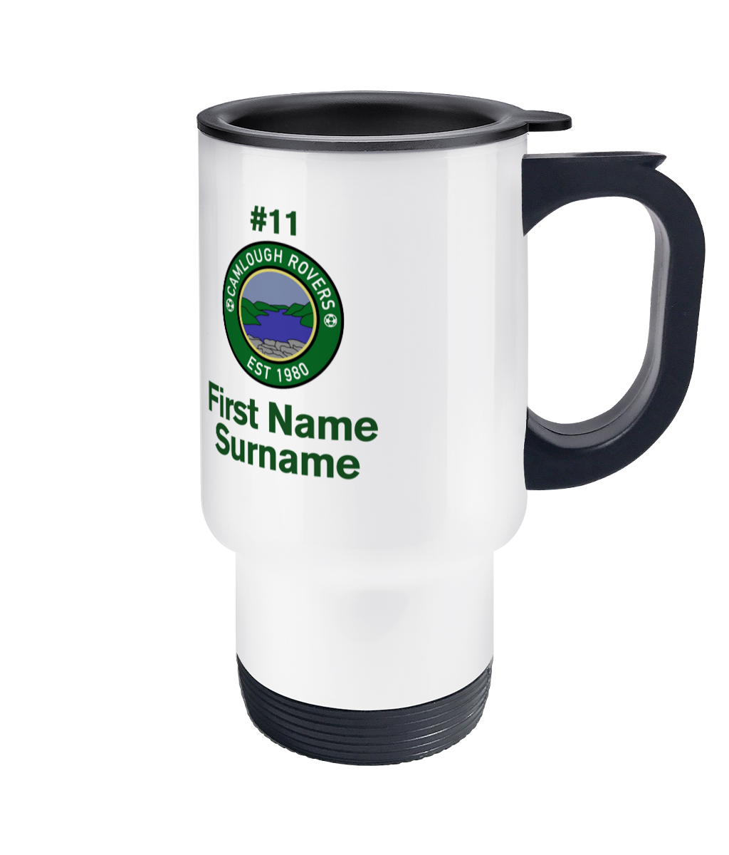 Personalised Camlough Rovers F.C. Travel Coffee Mug
