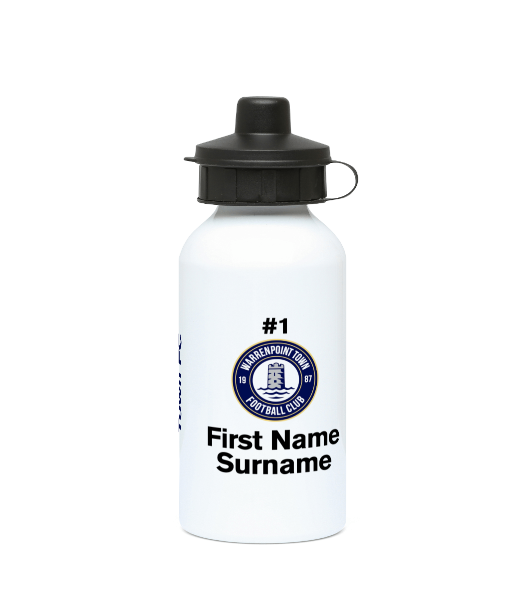 Personalised Warrenpoint Town FC Water Bottle