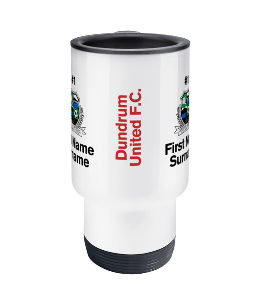Personalised Dundrum United F.C. Travel Coffee Mug