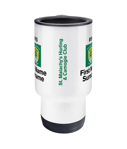 Personalised St. Malachy’s Hurling and Camogie Club Travel Coffee Mug