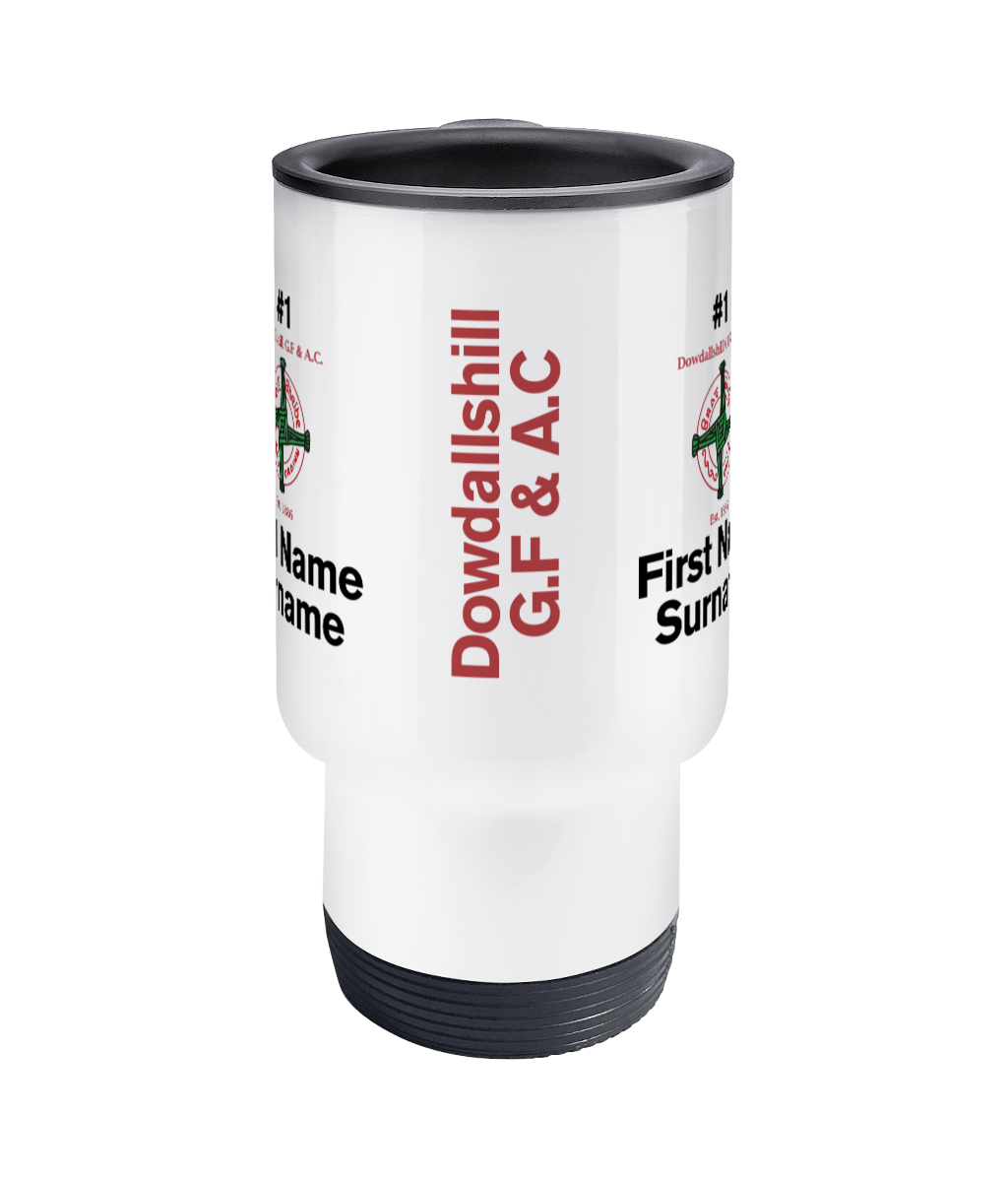 Personalised Dowdallshill G.F & A.C Travel Coffee Mug