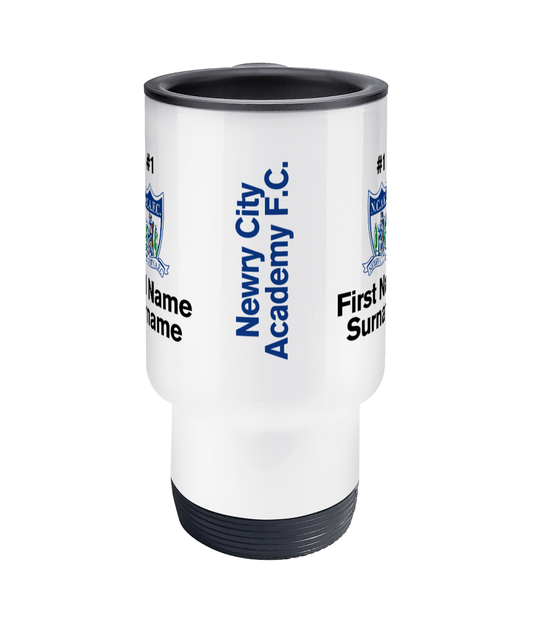 Personalised Newry City Academy F.C. Travel Coffee Mug