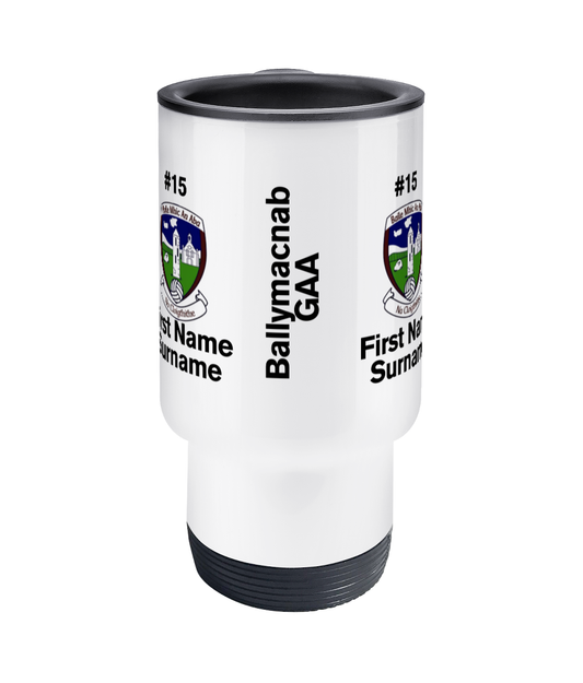 Personalised Ballymacnab GAA Travel Coffee Mug