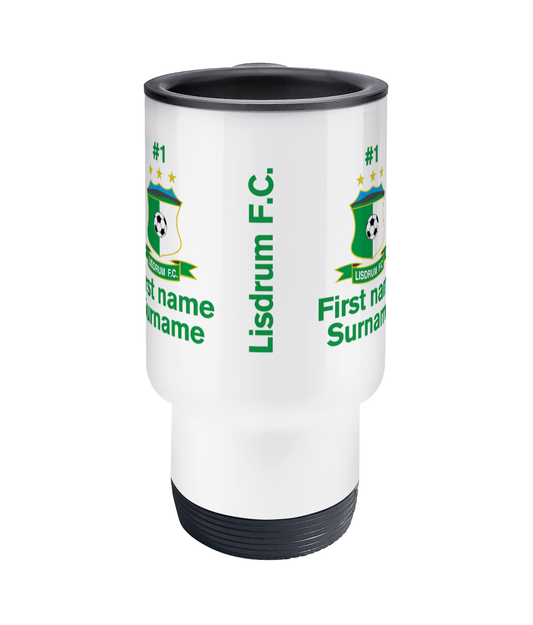 Personalised Lisdrum F.C. Travel Coffee Mug