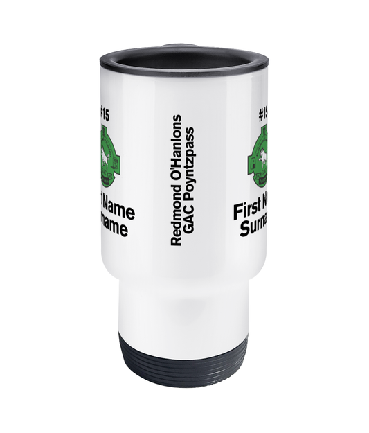 Personalised Redmond O'Hanlons GAC Poyntzpass Travel Coffee Mug