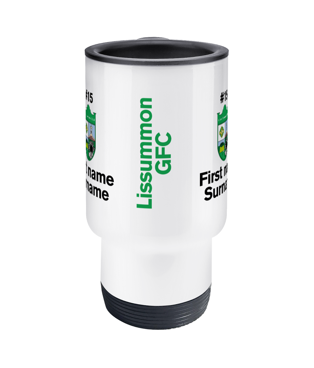 Personalised Lissummon GFC Travel Coffee Mug