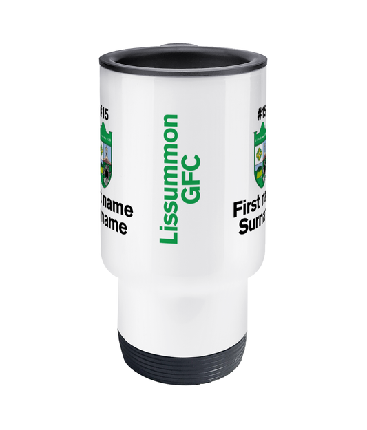 Personalised Lissummon GFC Travel Coffee Mug