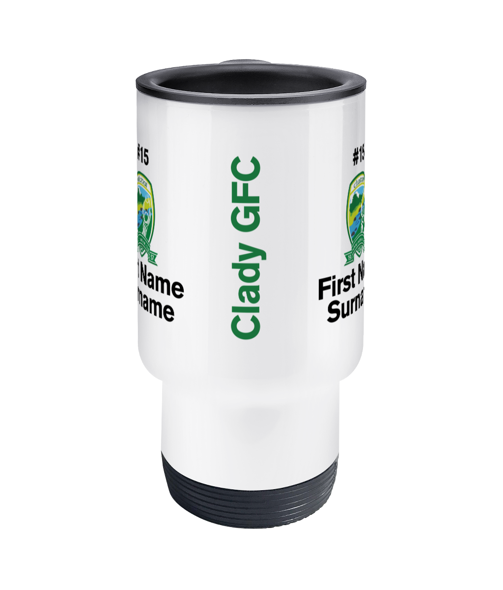 Personalised Clady GFC Travel Coffee Mug