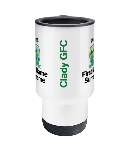 Personalised Clady GFC Travel Coffee Mug
