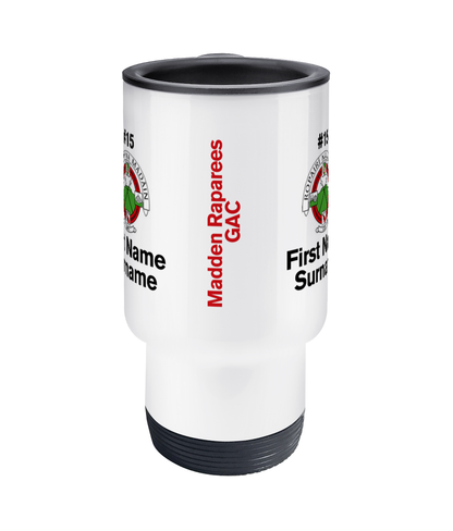 Personalised Madden Raparees GAC Travel Coffee Mug