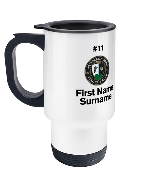Personalised Newcastle Town F.C. Travel Coffee Mug