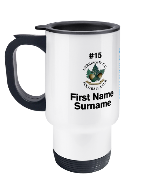 Personalised Derriaghy CC F.C. Travel Coffee Mug