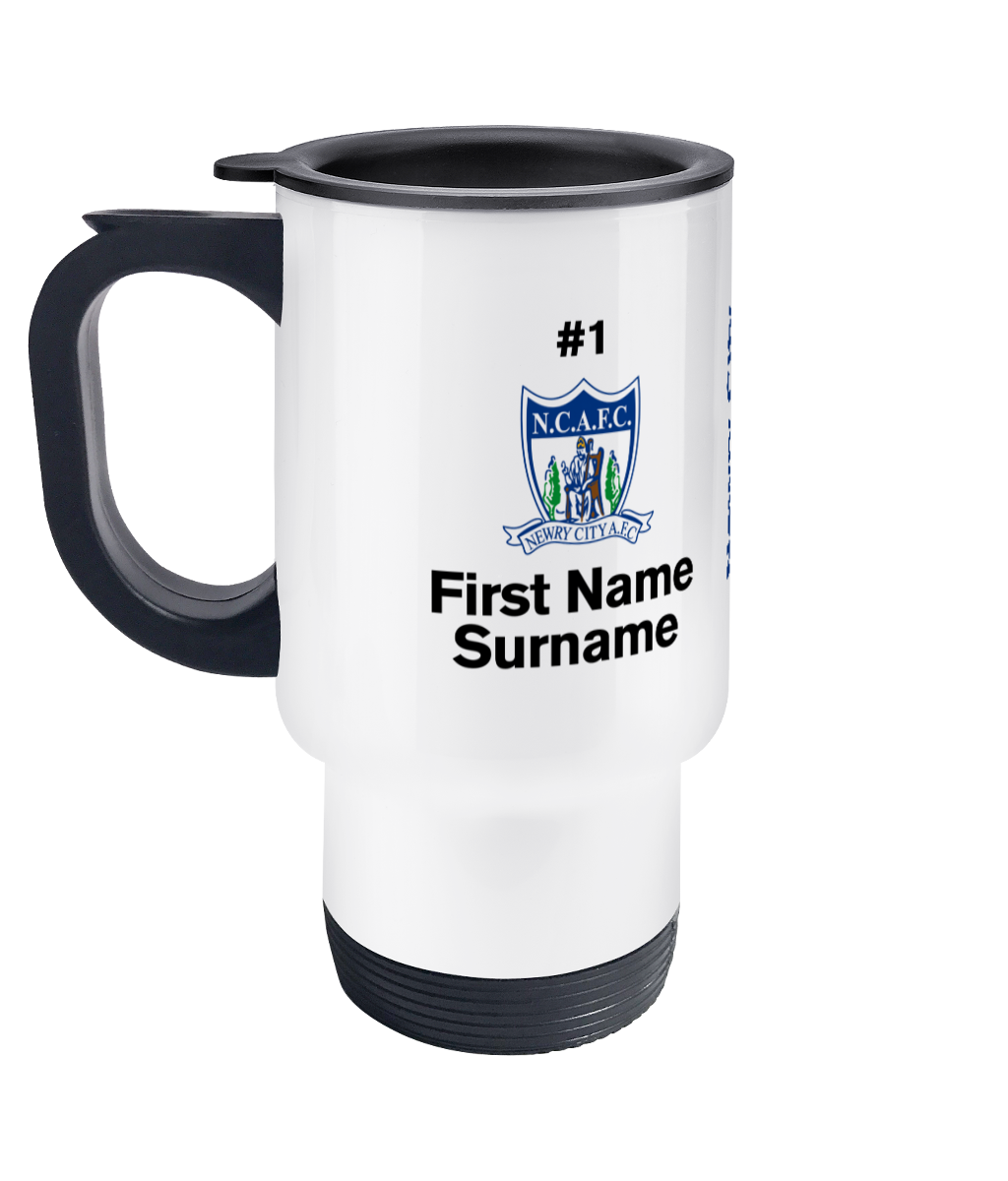 Personalised Newry City Academy F.C. Travel Coffee Mug