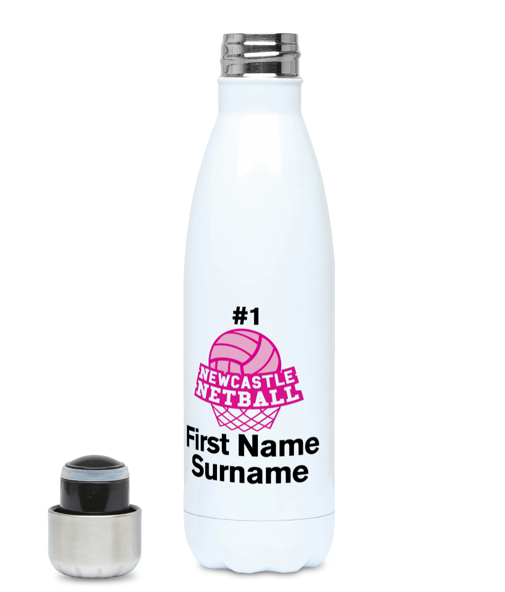 Personalised Newcastle Netball Club Contour Bottle