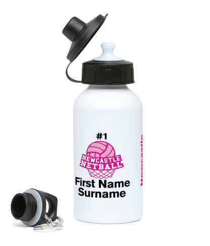 Personalised Newcastle Netball Club Water Bottle
