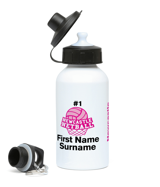 Personalised Newcastle Netball Club Water Bottle