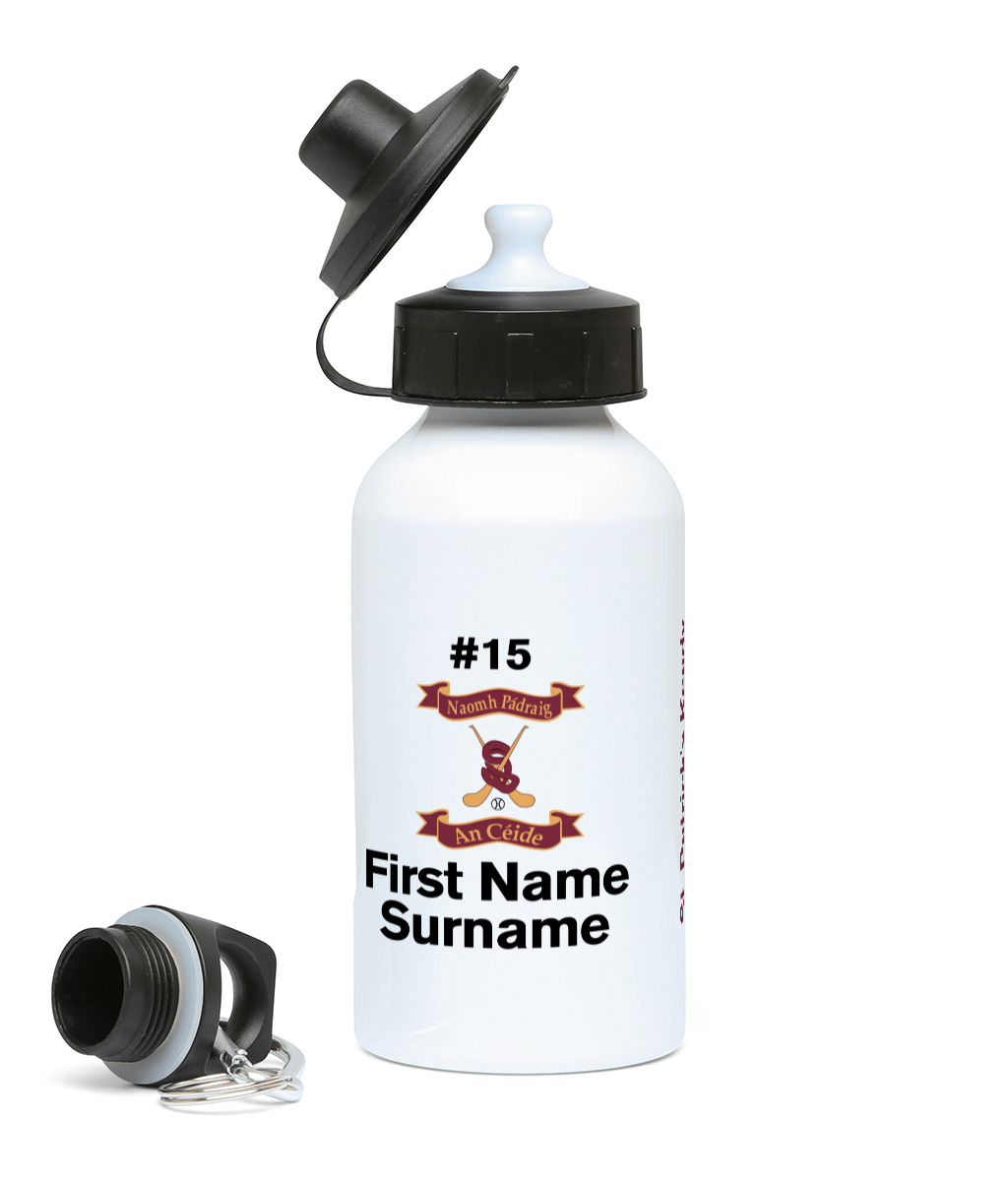 Personalised St. Patrick's Keady, Camogie Club Water Bottle