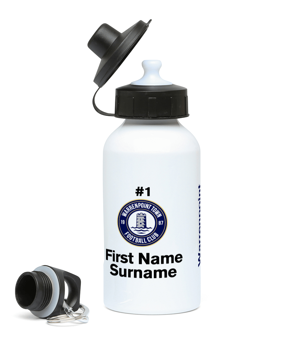 Personalised Warrenpoint Town FC Water Bottle