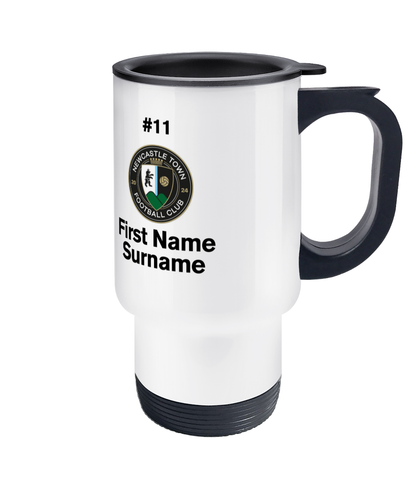 Personalised Newcastle Town F.C. Travel Coffee Mug