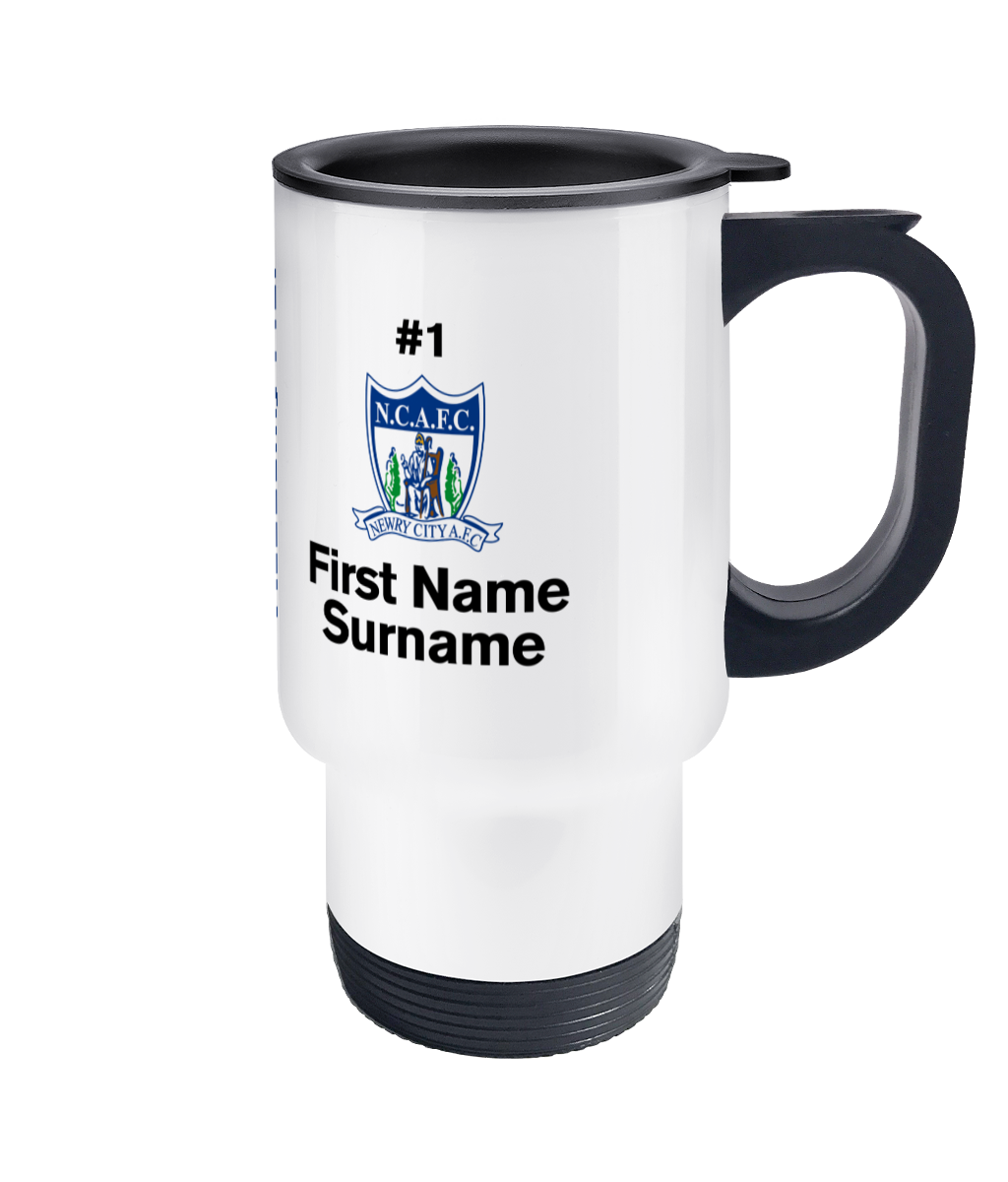 Personalised Newry City Academy F.C. Travel Coffee Mug