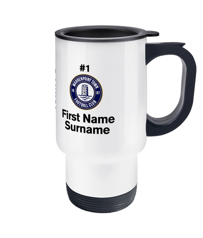 Personalised Warrenpoint Town FC Travel Coffee Mug