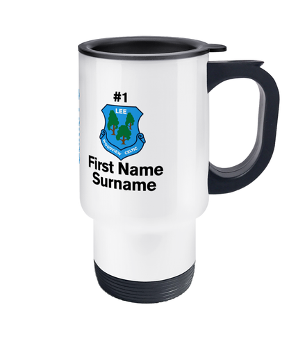 Personalised Woodview Celtic FC Travel Coffee Mug