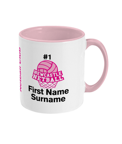 Personalised Newcastle Netball Club Mug