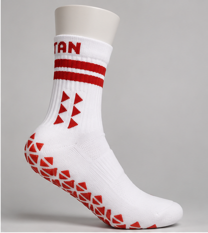 Dowdallshill G.F & A.C Grip Socks (White/Red)