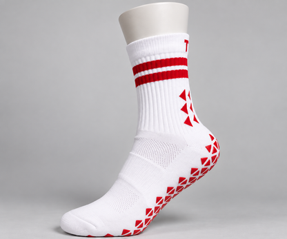 Dowdallshill G.F & A.C Grip Socks (White/Red)